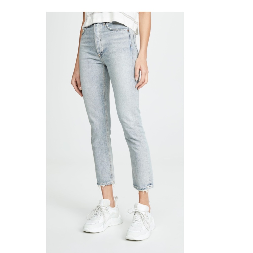 AGOLDE RILEY High Rise Straight Crop Jeans Straight Jeans 24